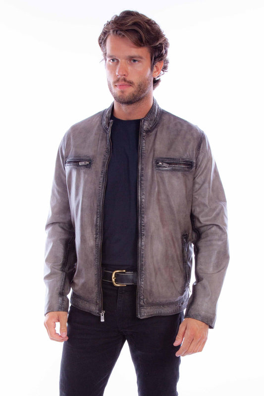 Scully Leather Leatherwear Mens Zip Front Jacket (1054) - Scully Leather