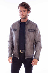 Scully Leather Leatherwear Mens Zip Front Jacket (1054) - Scully Leather