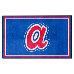 Atlanta Braves 4ft. x 6ft. Plush Area Rug 1974 Retro Logo - Atlanta Braves