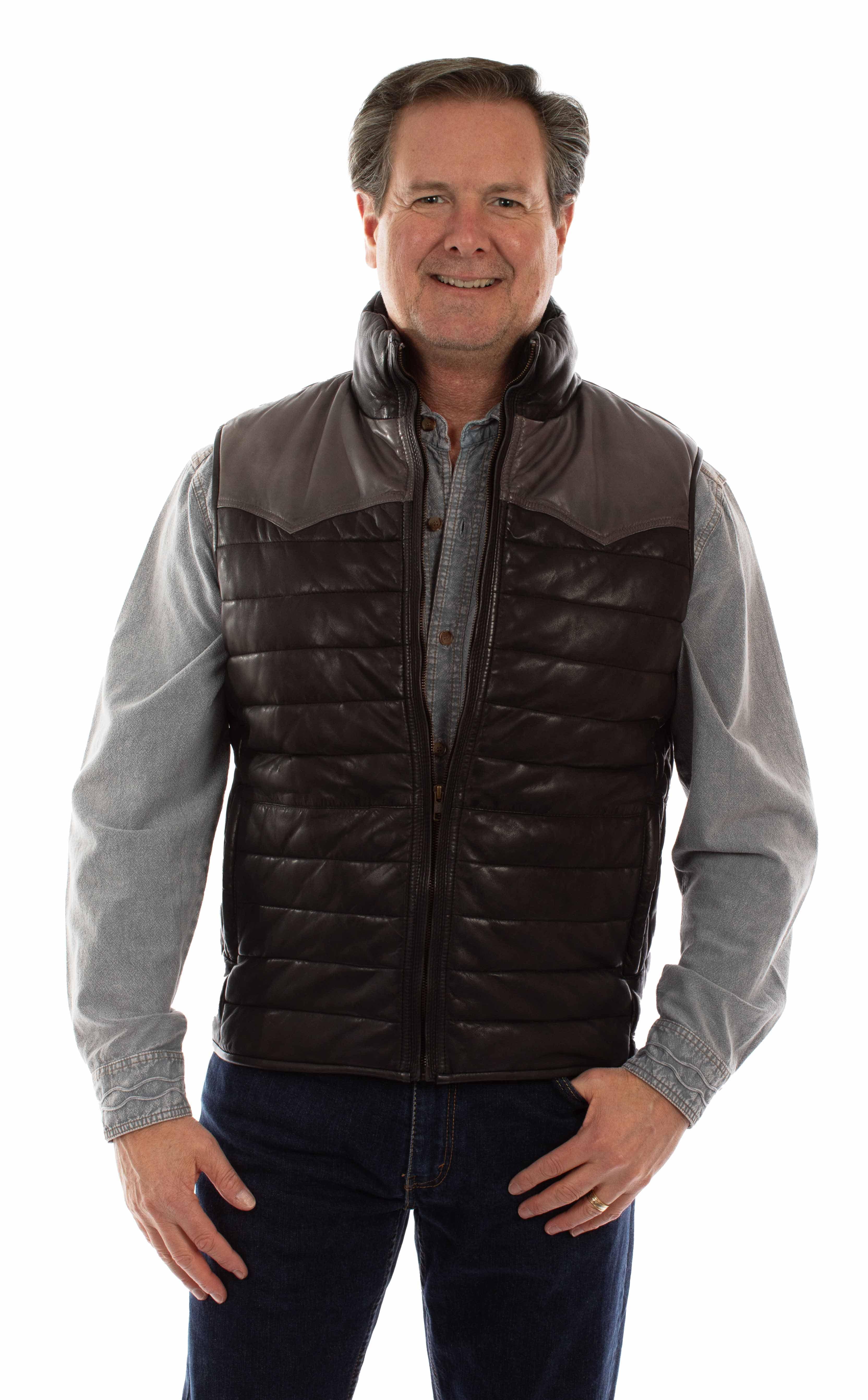 Scully Leather Leatherwear Mens Men's Vest - Scully Leather