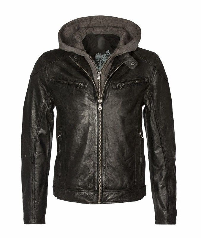 Biko RF Leather Jacket, Black