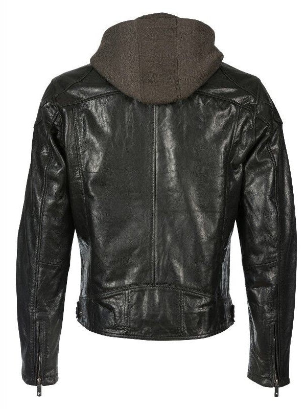 Biko RF Leather Jacket, Black