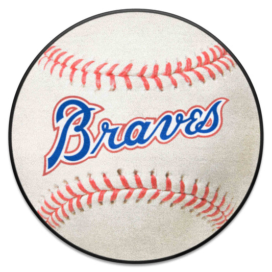 Atlanta Braves Baseball Rug - 27in. Diameter 1974 Retro Logo - Atlanta Braves