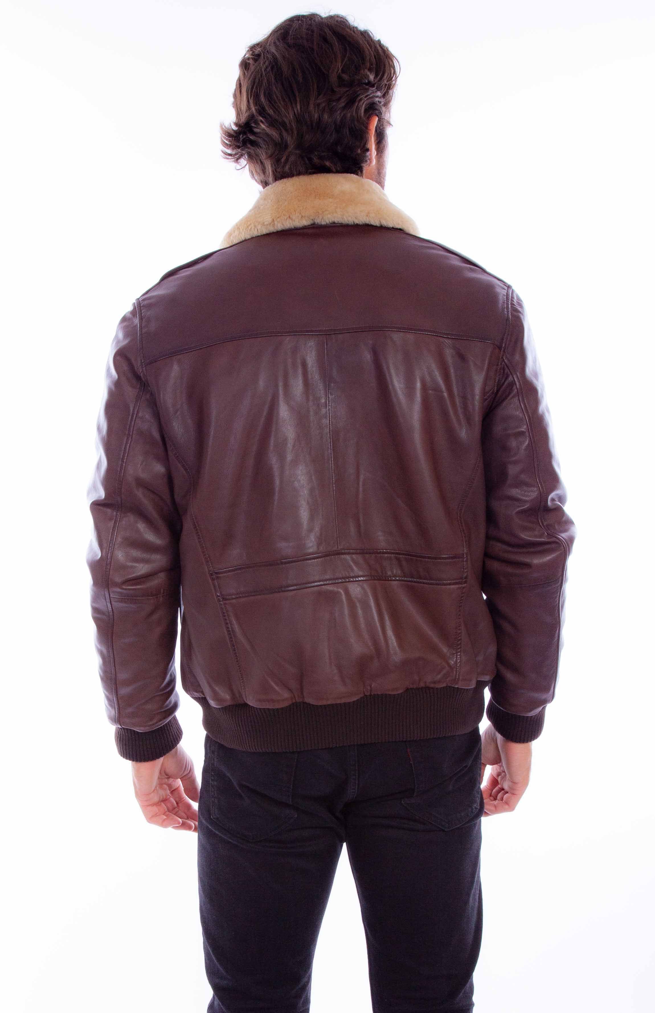 Scully Leather Leatherwear Mens Zip Front Bomber