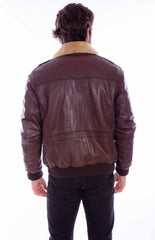 Scully Leather Leatherwear Mens Zip Front Bomber - Scully Leather
