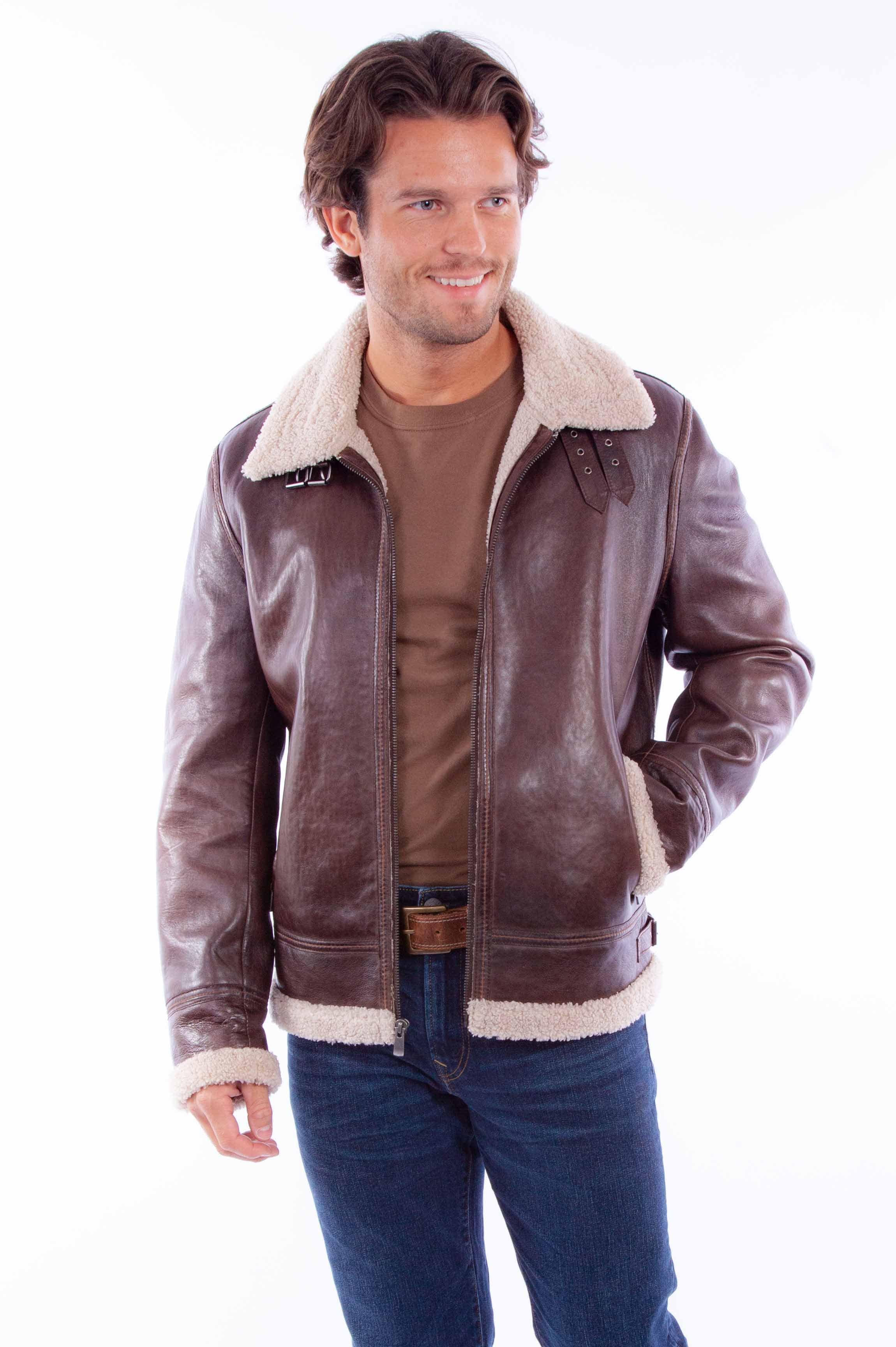 Scully Leather Leatherwear Mens Men's Zip Front Jacket