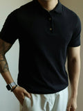Men's Plus Size Button Detail Short Sleeve Polo - Trendsi