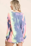 BiBi Tie Dye French Terry Top and Shorts Set - Trendsi - Flyclothing LLC