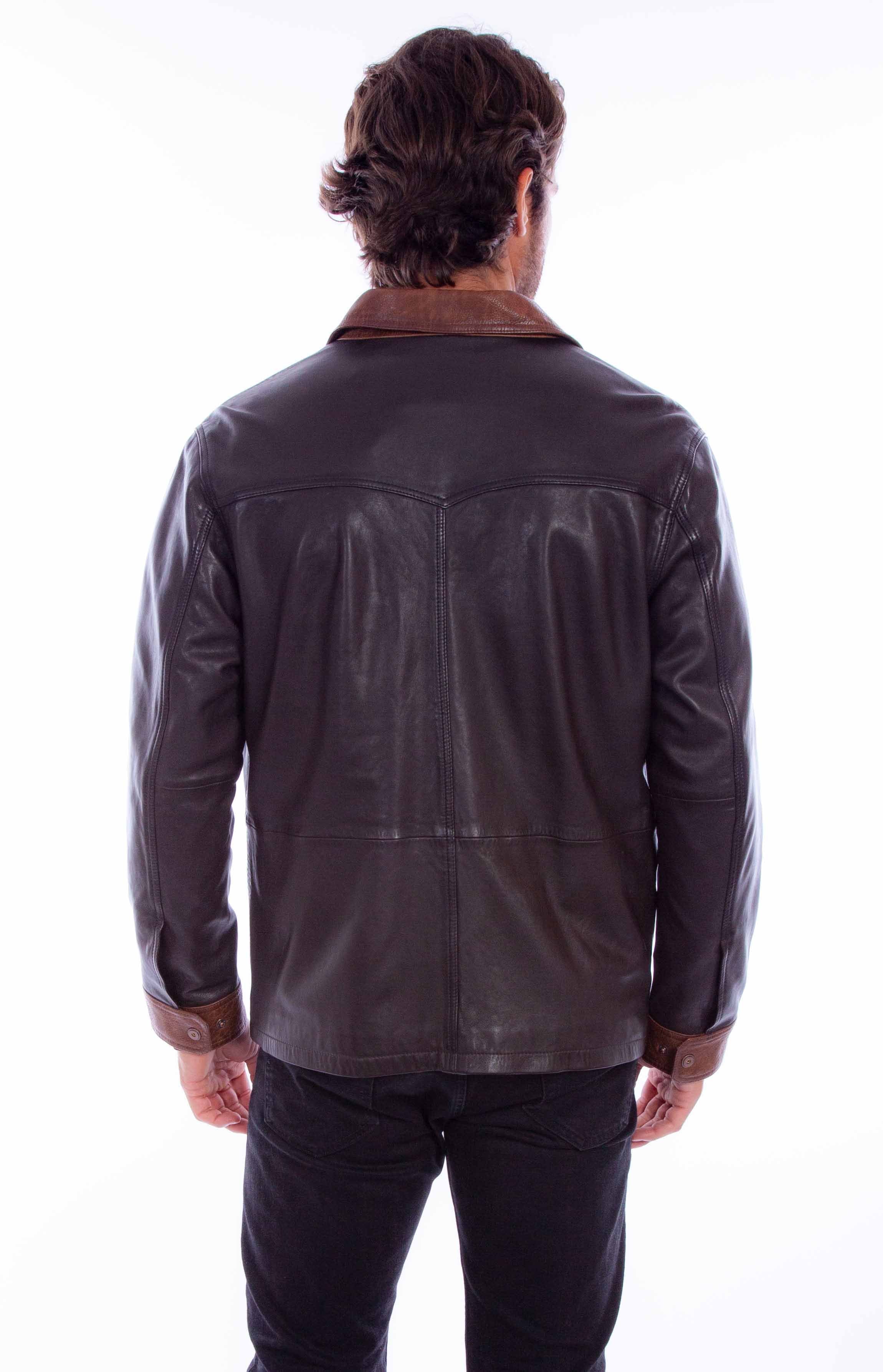 Scully Leather Leatherwear Mens Zip Front