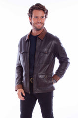 Scully Leather Leatherwear Mens Zip Front