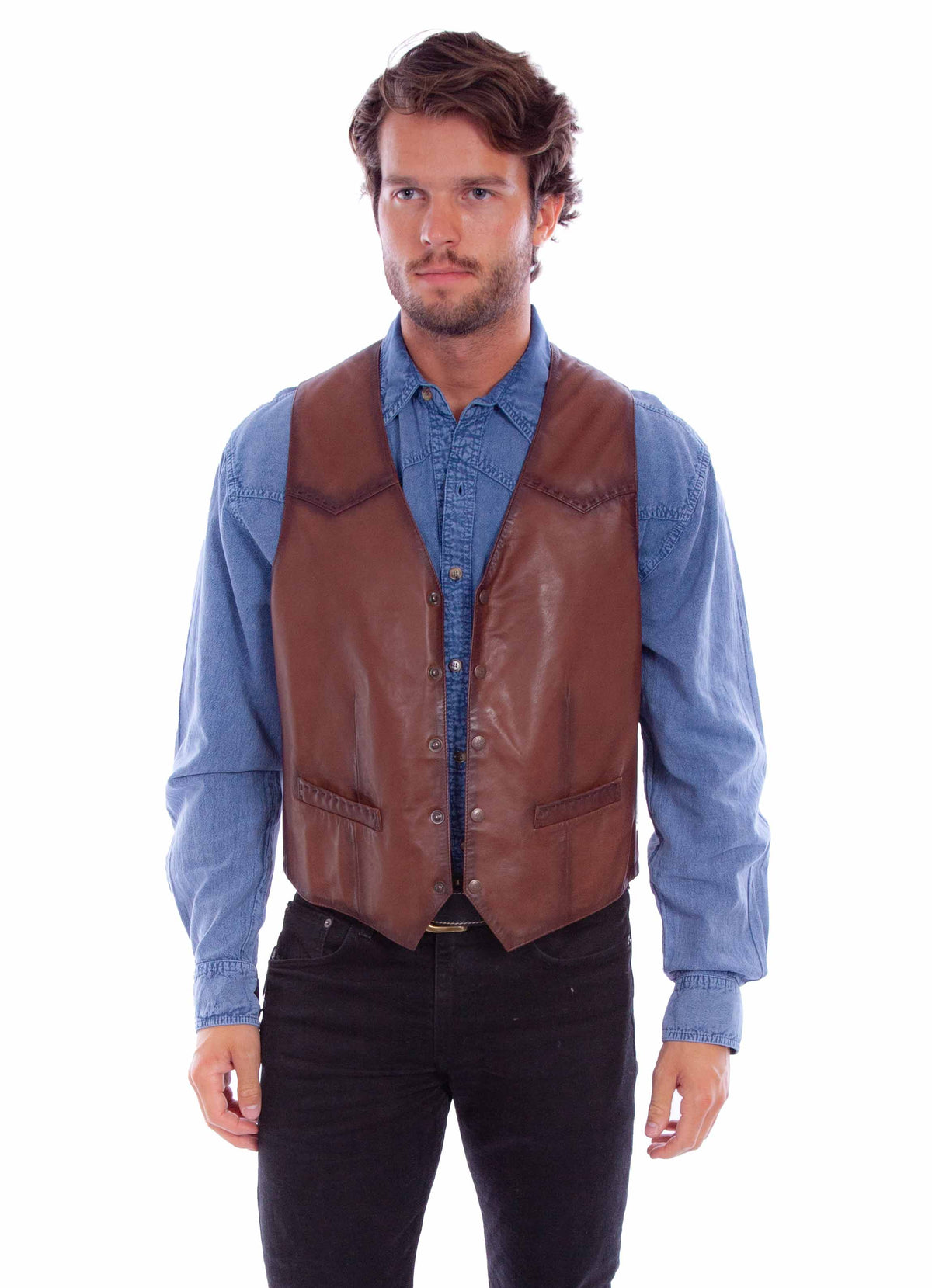 Scully Leather Leatherwear Mens Men's Vest
