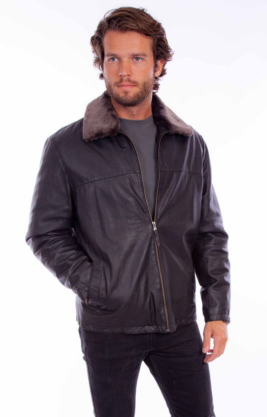Scully Leather Leatherwear Mens Zip Front Jacket - Scully Leather