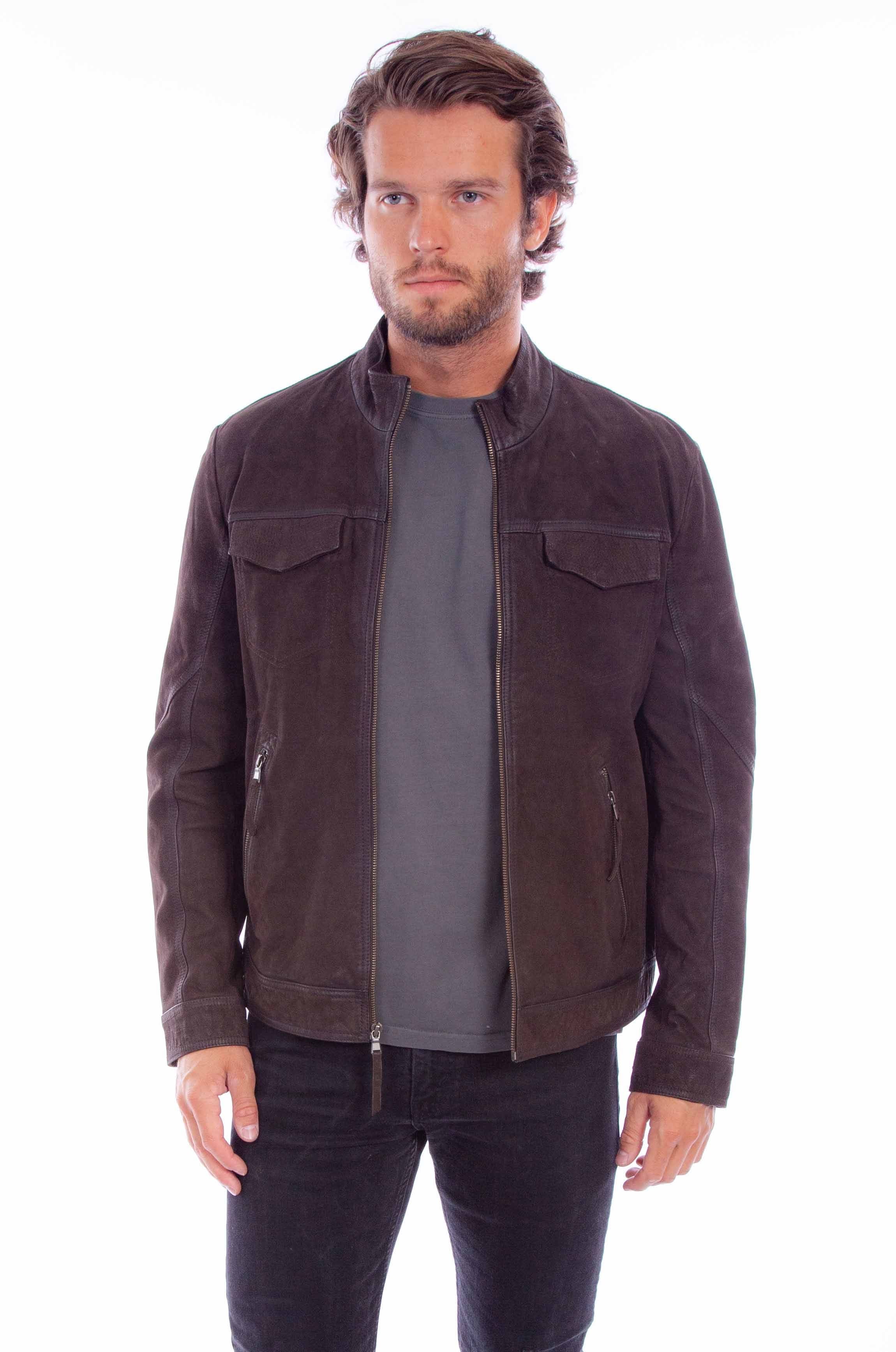 Scully Leather Leatherwear Mens Zip Front Jacket