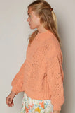 POL Mock Neck Cable Knit Sweater - Trendsi