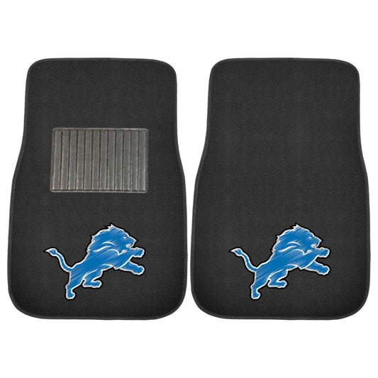 Detroit Lions Embroidered Car Mat Set - 2 Pieces - Detroit Lions