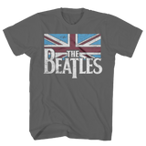 BEATLES DISTRESSED BRITISH FLAG SS TEE