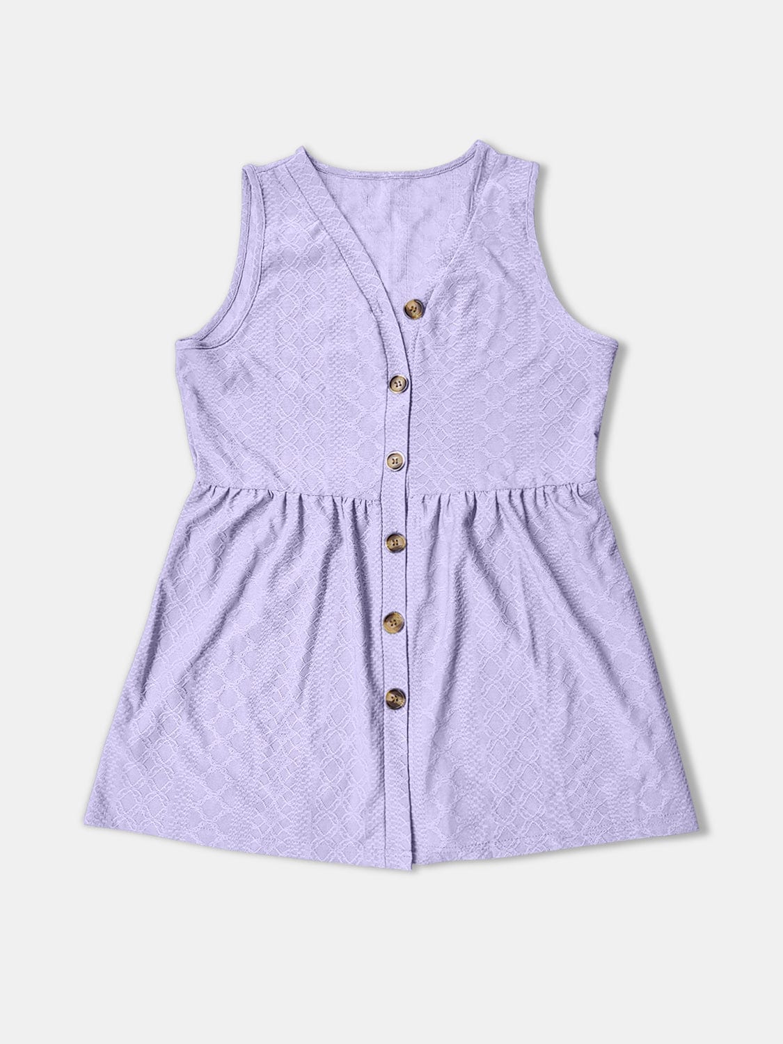 Button Up V-Neck Tank - Trendsi