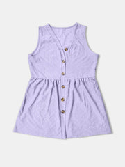 Button Up V-Neck Tank - Trendsi