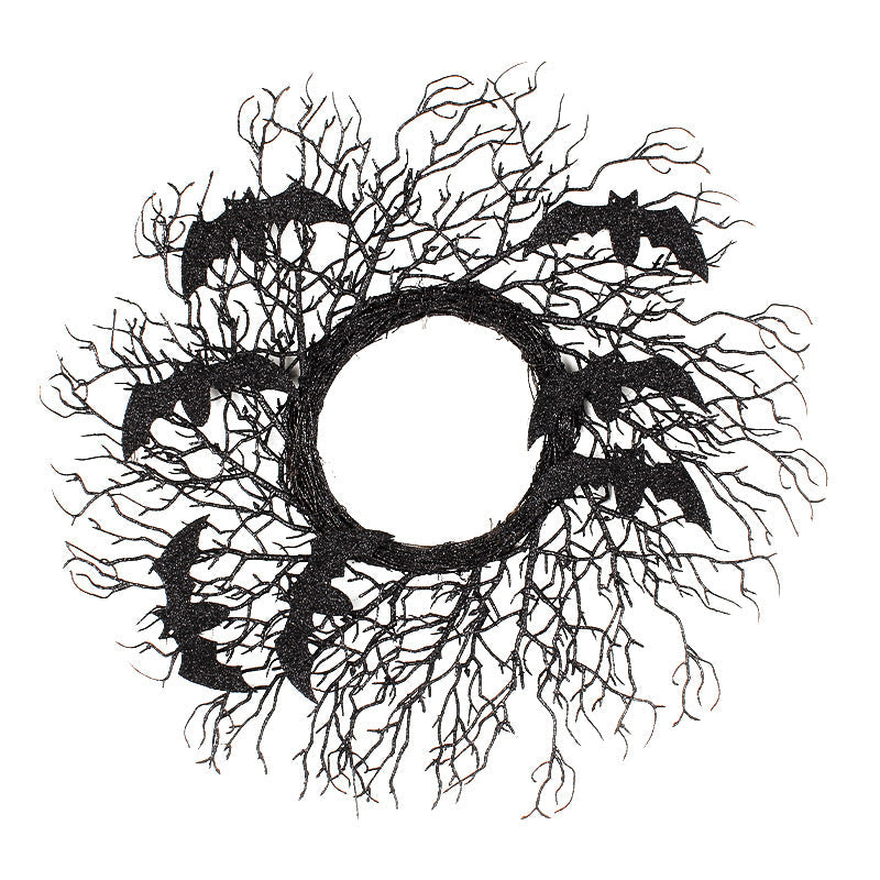 Halloween Simulation Decoration Wreath Black - My Store - Flyclothing LLC