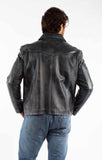 Scully leather Navy Men's zip front jacket 2064 - Scully Leather