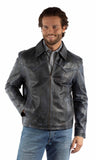 Scully leather Navy Men's zip front jacket 2064 - Scully Leather