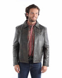 Scully leather Brown Men's zip front jacket 2064 - Scully Leather