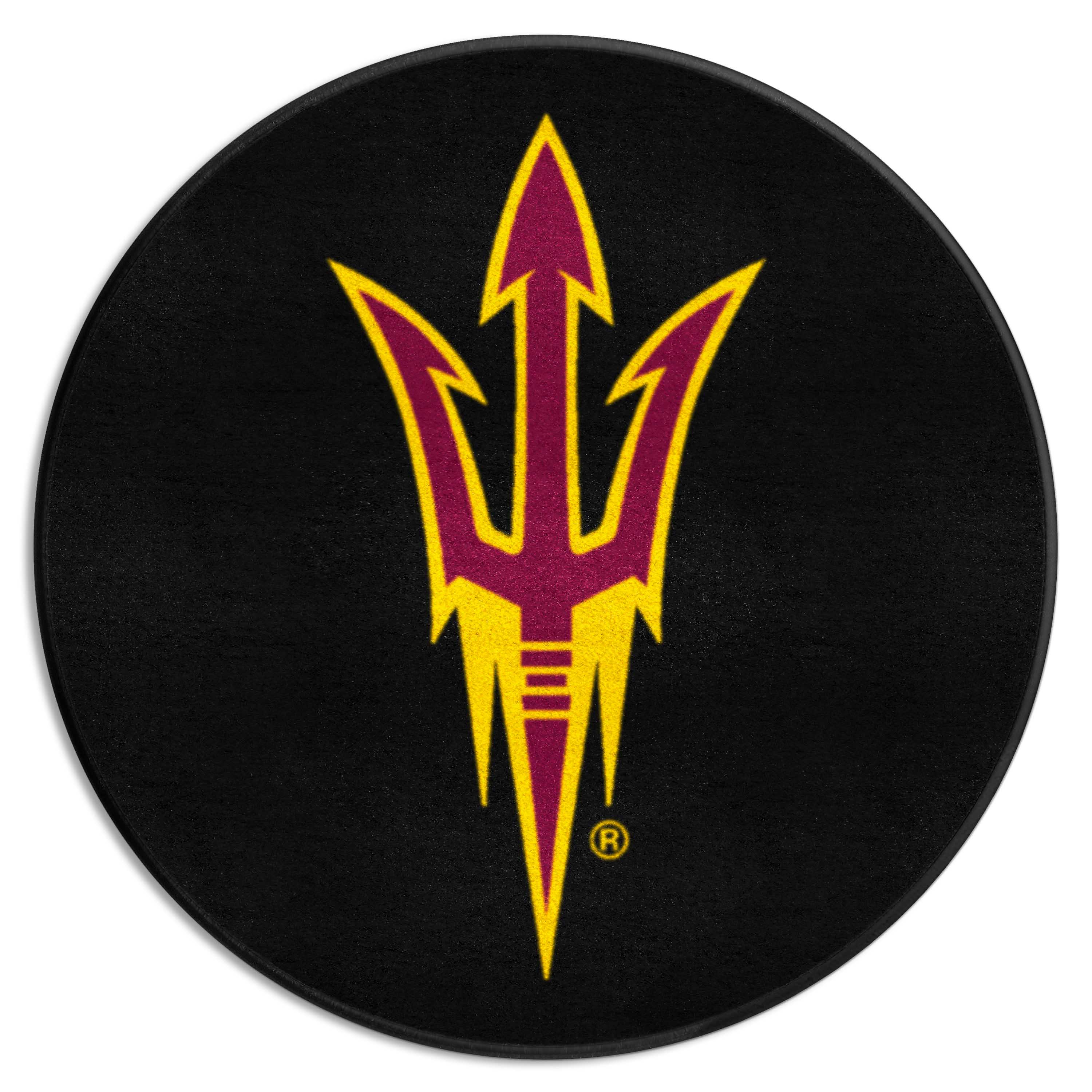 Arizona State Sun Devils Hockey Puck Rug - 27in. Diameter - Arizona State