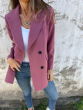 Full Size Collared Neck Long Sleeve Blazer - Trendsi - Flyclothing LLC