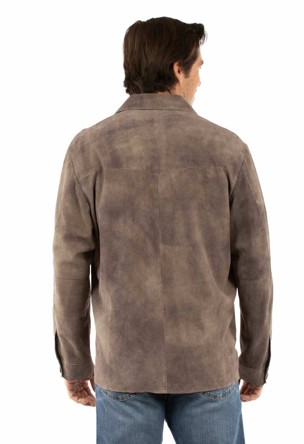 Scully Leather 100% Leather Grey Men's Button Up Jacket - Scully Leather - Flyclothing LLC