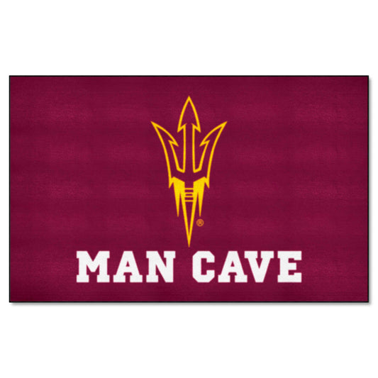 Arizona State Sun Devils Man Cave Ulti-Mat Rug - 5ft. x 8ft., Pitchfork Logo - Arizona State