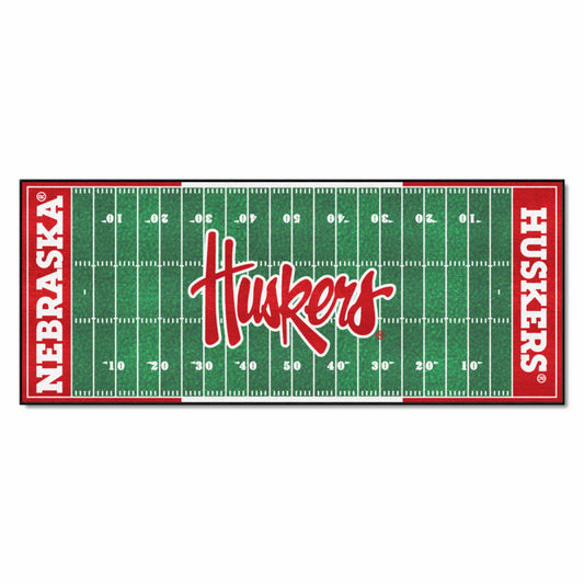 Nebraska Cornhuskers Field Runner Mat - 30in. x 72in., "Huskers" - Nebraska