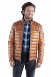 Leatherwear mens 100% leather Cognac soft lamb Mens jacket - Scully Leather
