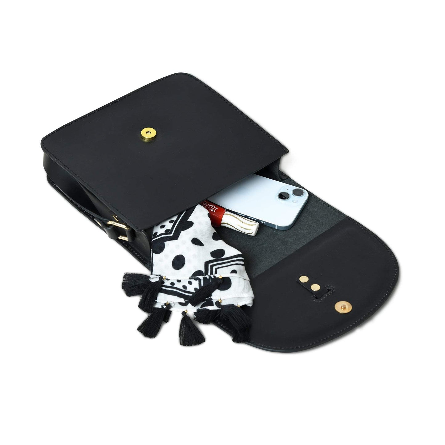 Black Elegance Crossbody Sling Bag - Classy Leather Bags - Flyclothing LLC