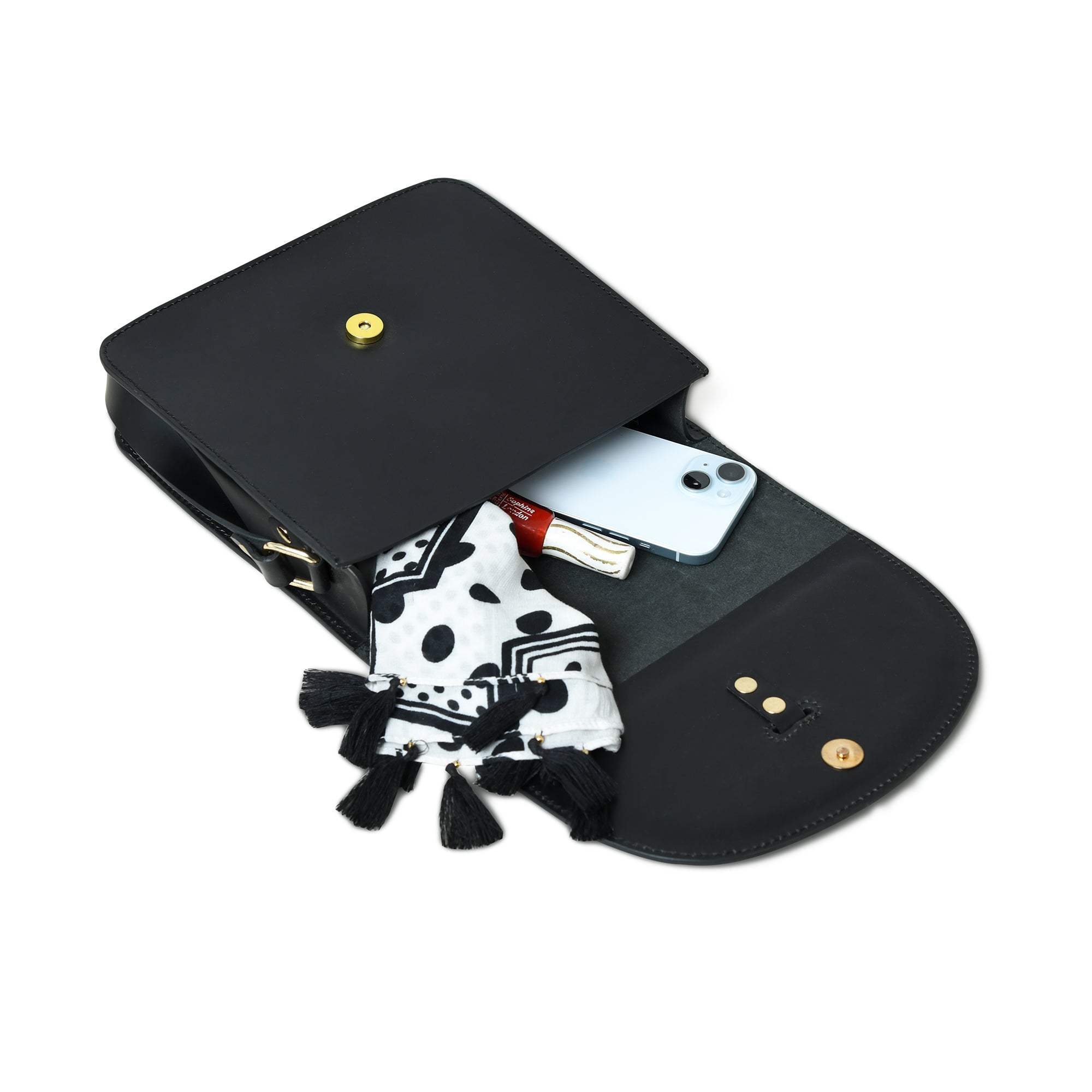 Black Elegance Crossbody Sling Bag - Classy Leather Bags - Flyclothing LLC