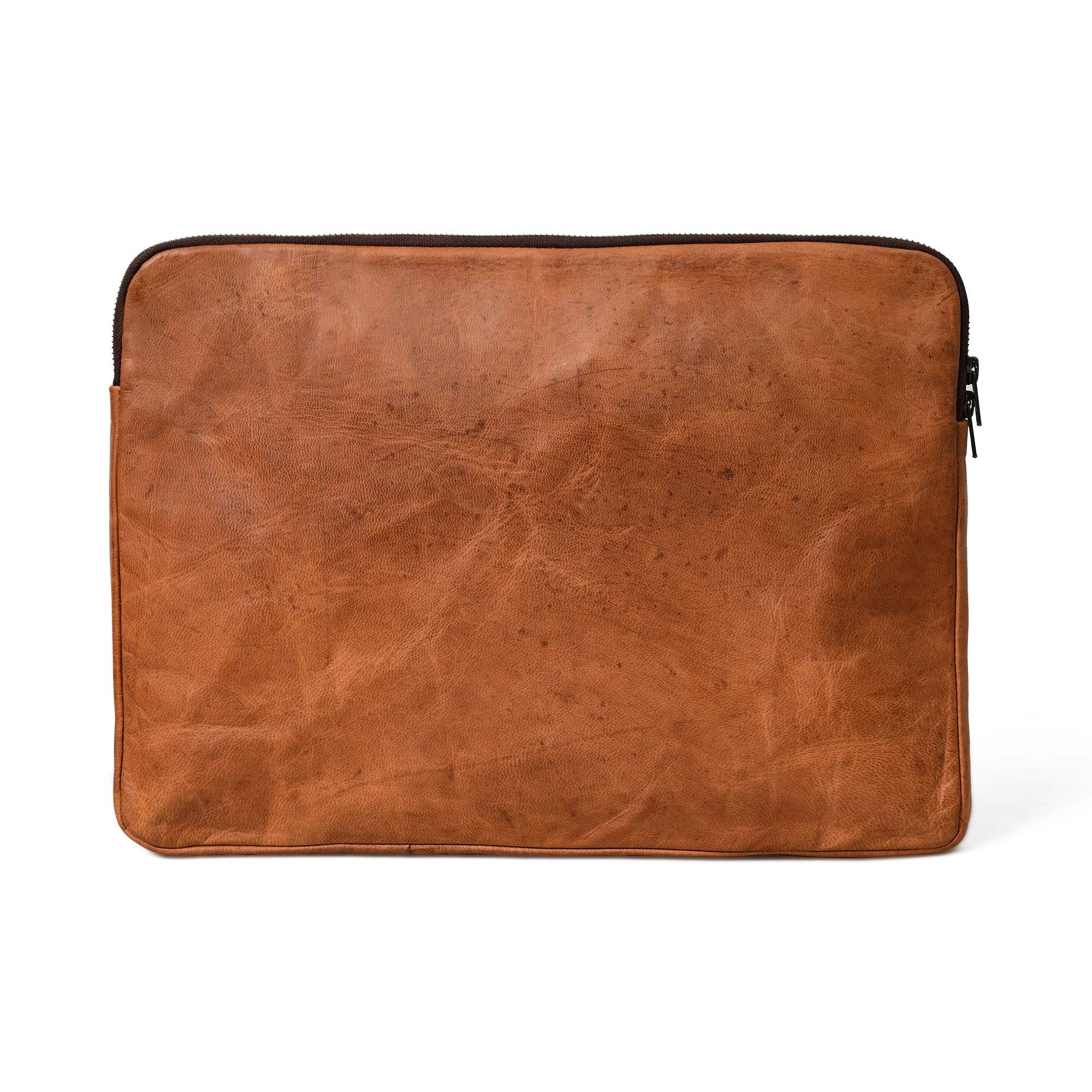 Zento Laptop Sleeve - Tan Brown - Classy Leather Bags - Flyclothing LLC