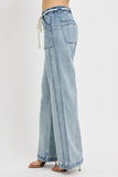 RISEN Full Size Straight Leg Jeans with Pockets Plus Size - Trendsi