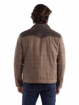 leatherwear mens brown 100% leather zip front jacket - Scully Leather - Flyclothing LLC