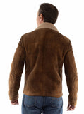 leatherwear mens brown 100% leather zip front jacket