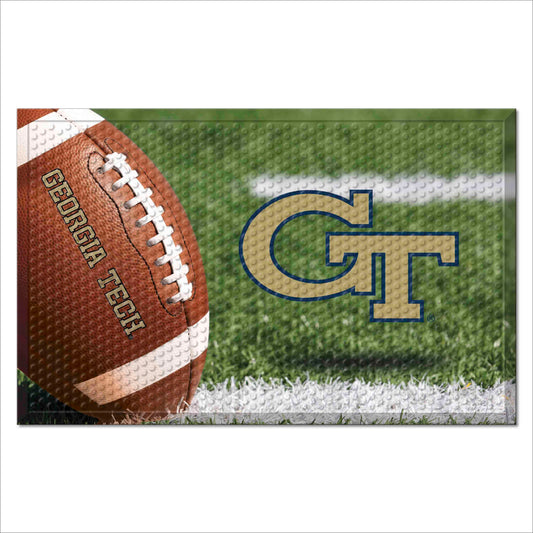 Georgia Tech Yellow Jackets Rubber Scraper Door Mat, GT Logo - Georgia Tech