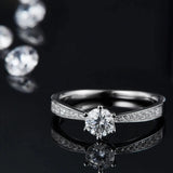 Moissanite 925 Sterling Silver Ring - Trendsi