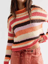 Chunky Knit Striped Sweater - Trendsi - Flyclothing LLC