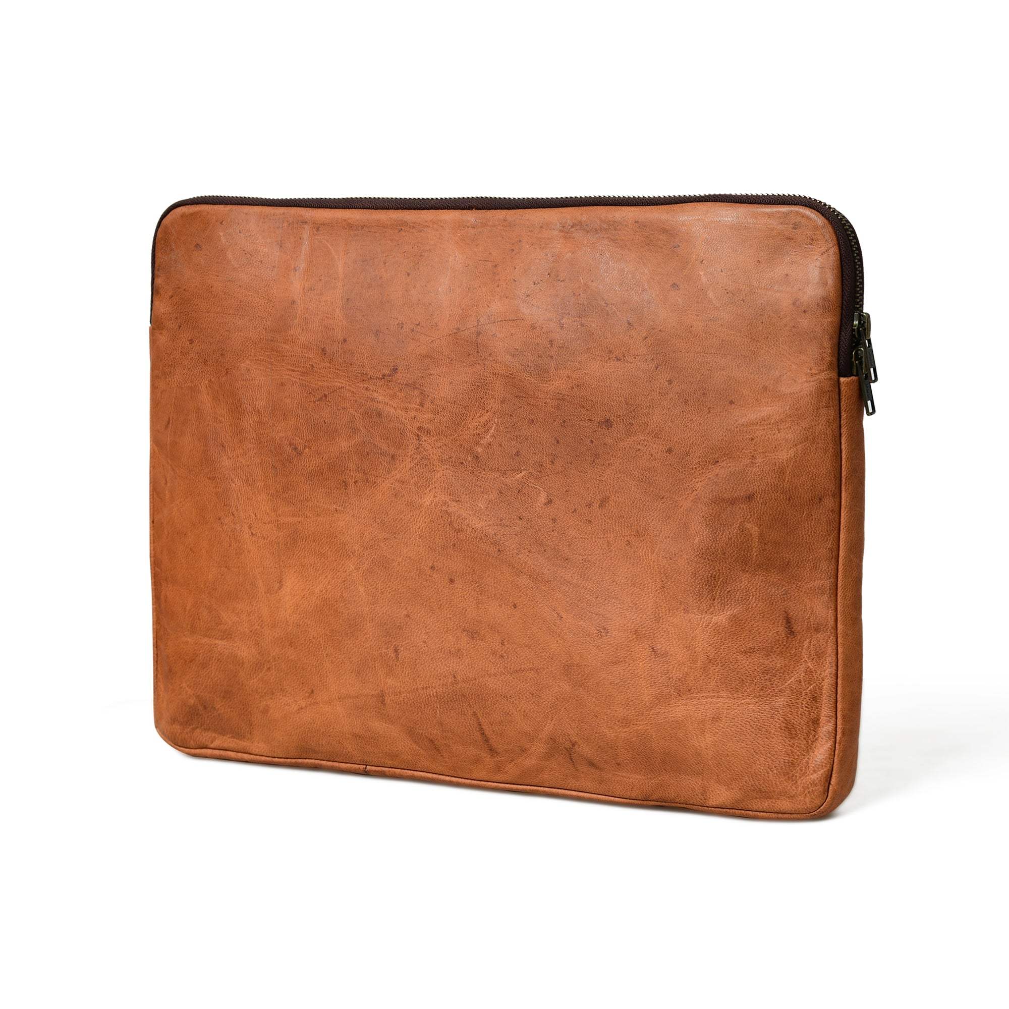 Zento Laptop Sleeve - Tan Brown - Classy Leather Bags - Flyclothing LLC
