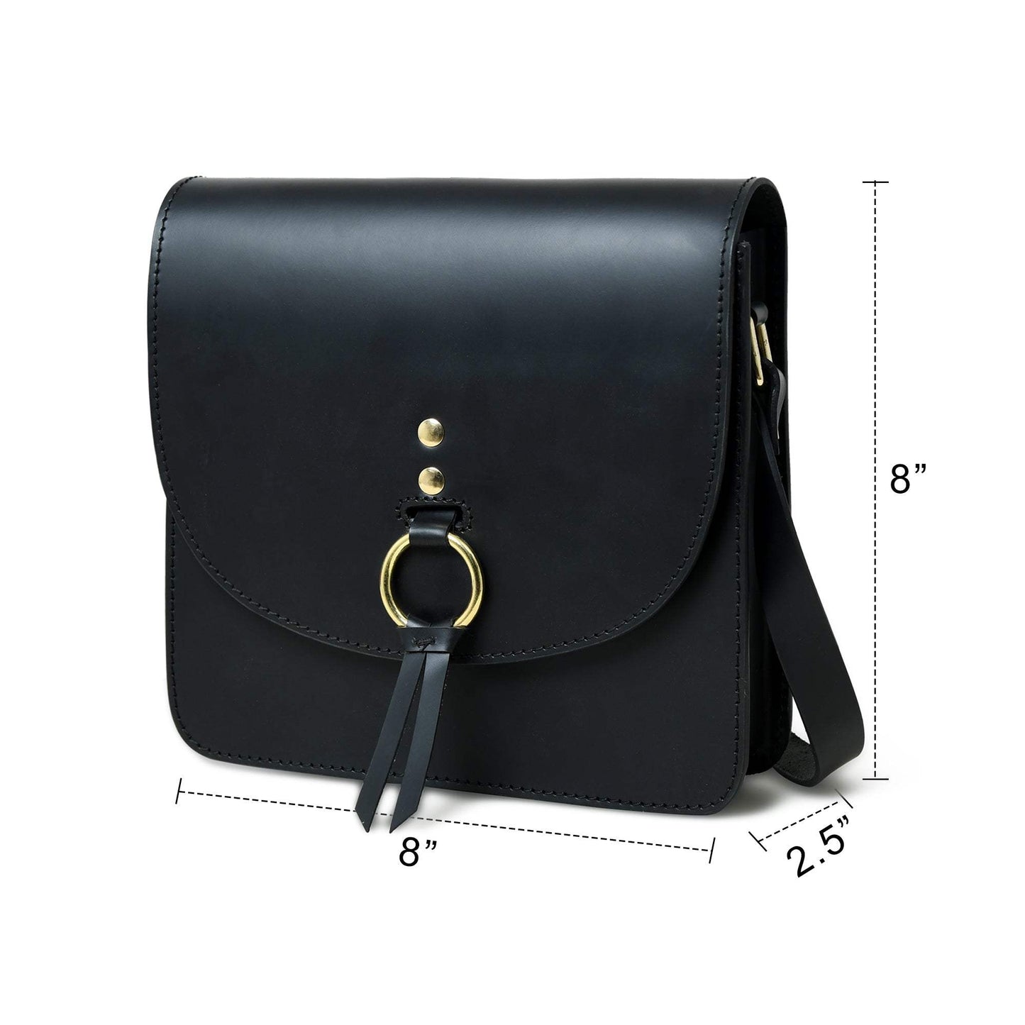 Black Elegance Crossbody Sling Bag - Classy Leather Bags - Flyclothing LLC