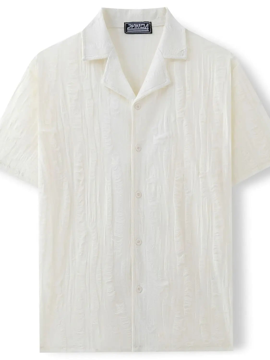 Men's Plus Size Collared Neck Short Sleeve Shirt - Trendsi - Flyclothing LLC