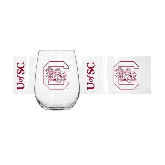 South Carolina 16oz Gameday Curved Beverage Glass - Logo Brands - Flyclothing LLC