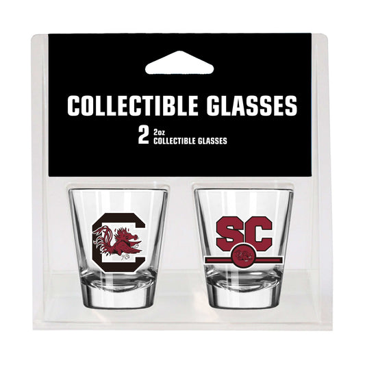 South Carolina Campus Colors 2oz Letterman Shot Glass 2 Pack - Logo Brands - Flyclothing LLC