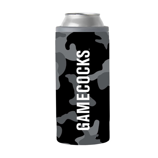 South Carolina Black Camo 12oz Slim Can Coolie - Logo Brands - Flyclothing LLC