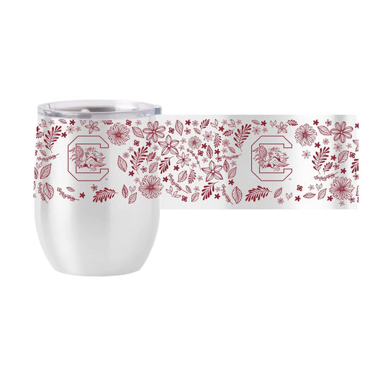 South Carolina 16oz Botanical Stainless Curved Beverage - Logo Brands - Flyclothing LLC