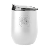 South Carolina GunMetal 16oz White Powder Coat Curved Beverage