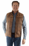 Scully Leather 100% Leather Brown Quilted Vest - Scully Leather - Flyclothing LLC